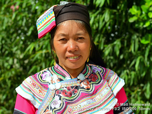 close up, people, street portrait, China, Yunnan, hill tribe, ethnic minority, traditional costume, Yuanyang, Miao people