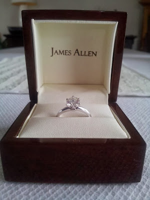 James Allen solitaire diamond ring 1 carot white gold 18ct