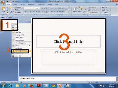 Cara menciptakan  Background slide di Microsoft Power Point Cara menciptakan  Background slide di Microsoft Power Point