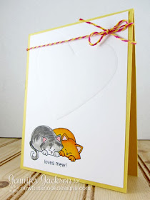 Loves mew cat card for Newton's Nook Designs