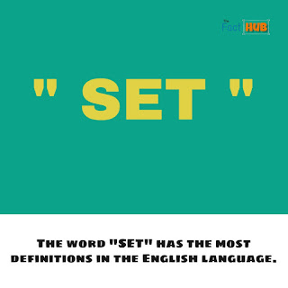 The word “set” has the most definitions in the English language.