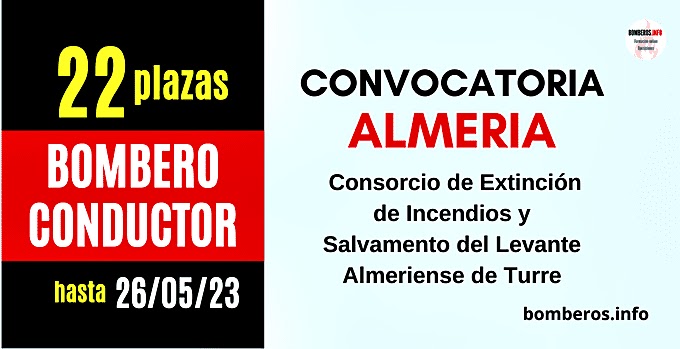Oferta de empleo público de 22 plazas de bomberos para Almería