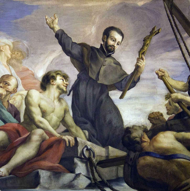 São Francisco Xavier convertendo pagãos nos tempos gloriosos da ordem inaciana.