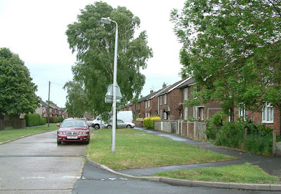 How Birch Avenue, Brigg, looked before the road improvements - picture on Nigel Fisher's Brigg Blog