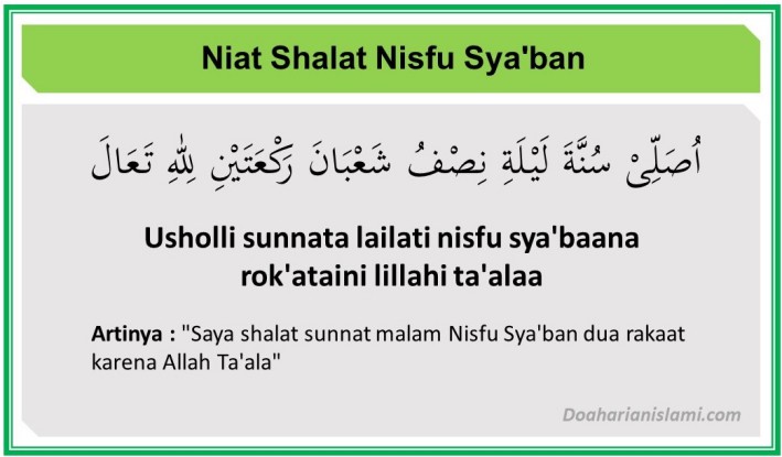 Niat Shalat Nisfu Sya Ban Dan Tata Cara Shalat Sunnah Nisfu Syaban Doa Harian Islami