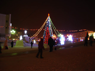 Ледяная горка в Норильске