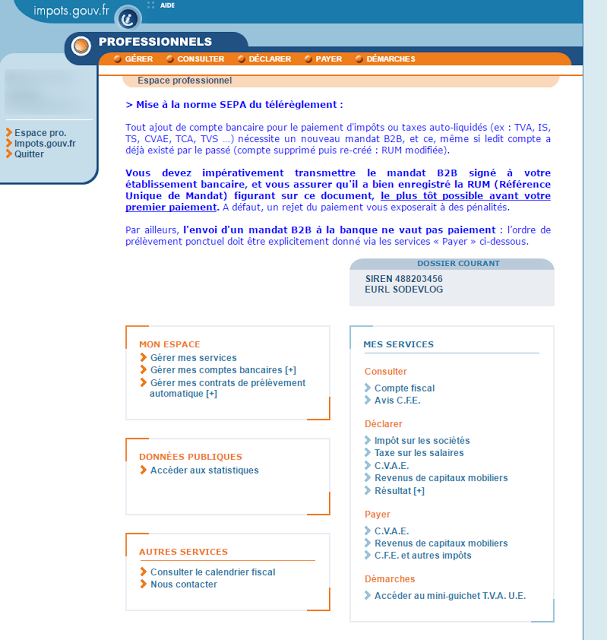 impot.gouv.fr : l'espace Pro