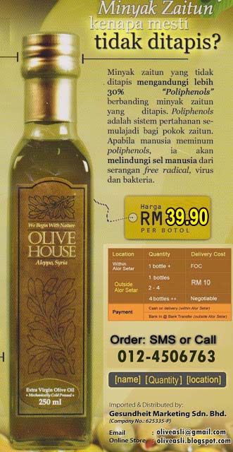 Minyak zaitun vs Jantung - Olive Oil Asli