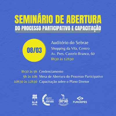 Seminário de lançamento, capacitações e oficinas setoriais promovem diálogo sobre elaboração do Plano Diretor de Delmiro Gouveia