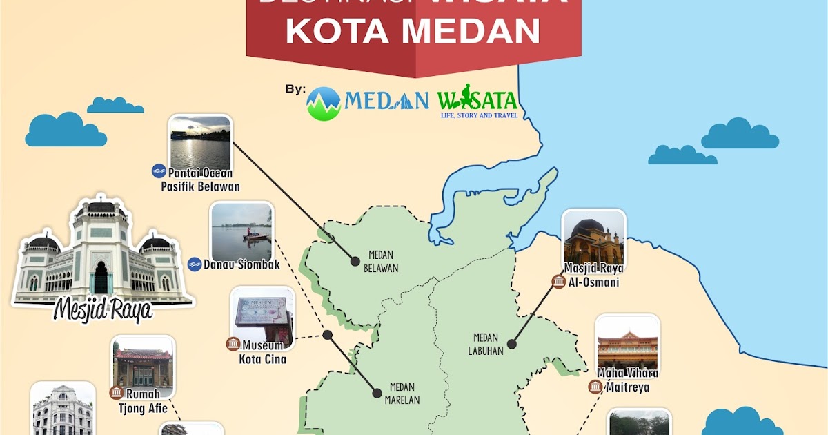  Peta  Tempat Wisata dan  Kuliner Kota  Medan  Blogger Medan 