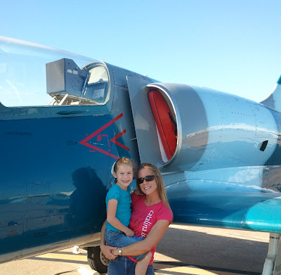 Celeste and me posing near one of the planes