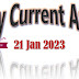 21 January 2023 Current Affairs 