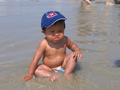 Alexandre at the beach in Old Orchard