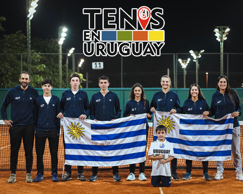 Equipo uruguayo en el Sudamericano Sub-16 de Tenis 2023 en Paraguay