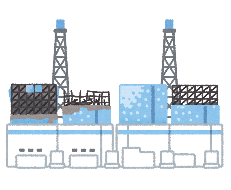 福島第一原発のイラスト 事故後 かわいいフリー素材集 いらすとや