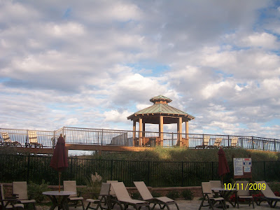 gazebo, deck chair area,