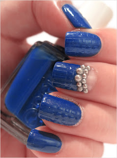 Blue & Silver Pearls Nail Art Tutorial Chanel Spring Summer 2013 Ready To Wear Show Inspired