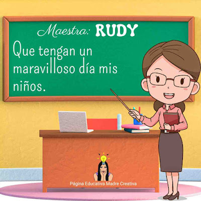 PIN Nombre Rudy - Maestra Teacher Rudy para imprimir