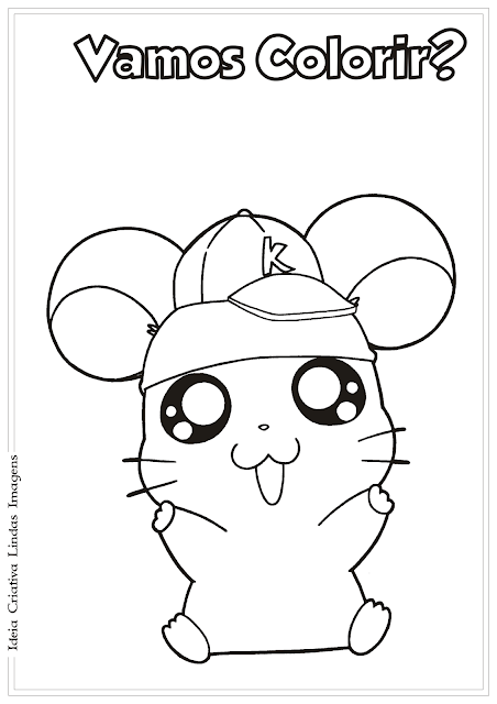 Hamtaro desenho para colorir 