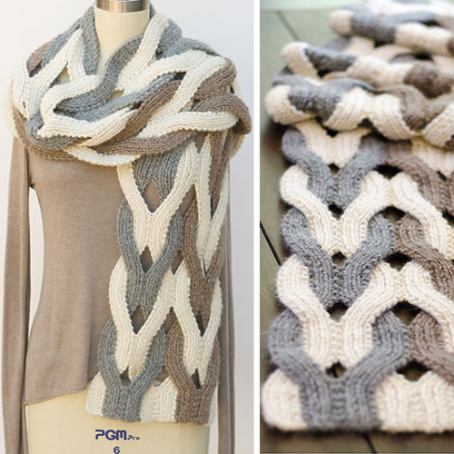 Japanese Weave Wrap Knit Pattern