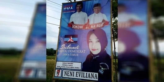 Tak Pakai Foto SBY dan Prabowo, Caleg Demokrat di Ponorogo Malah Pasang Gambar Jokowi