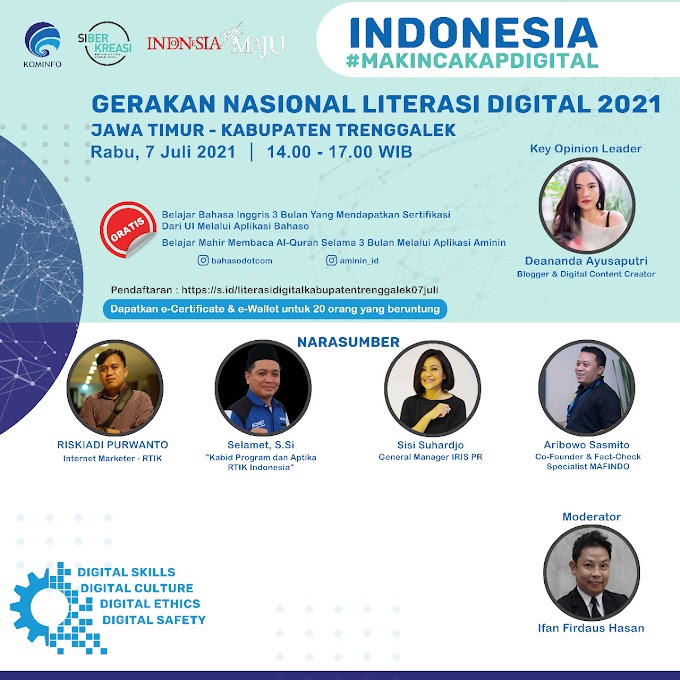 Webinar Gerakan Nasional Literasi Digital 2021 di Kab. Trenggalek