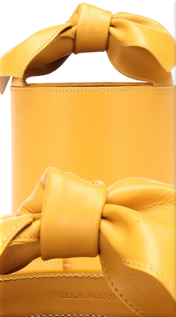 ♦Ulla Johnson yellow Sophie mini leather bucket bag #ullajohnson #bags #pantone #yellow #brilliantluxury