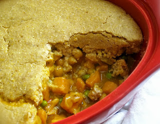 Crusted Cornmeal Chickpea Potpie