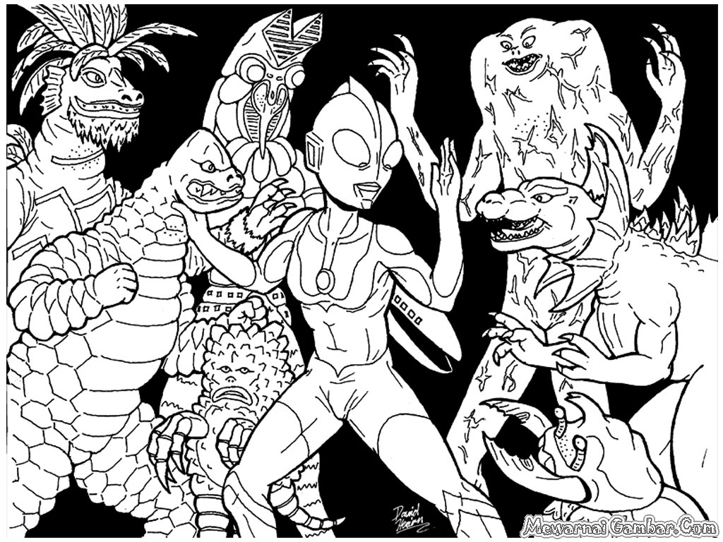 Mewarnai Gambar Ultraman  Mewarnai Gambar