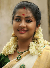 actress Navya Nair  kerala saree