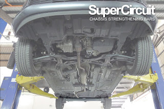 Toyota Sienta Rear Lower Chassis Bar by SUPERCIRCUIT