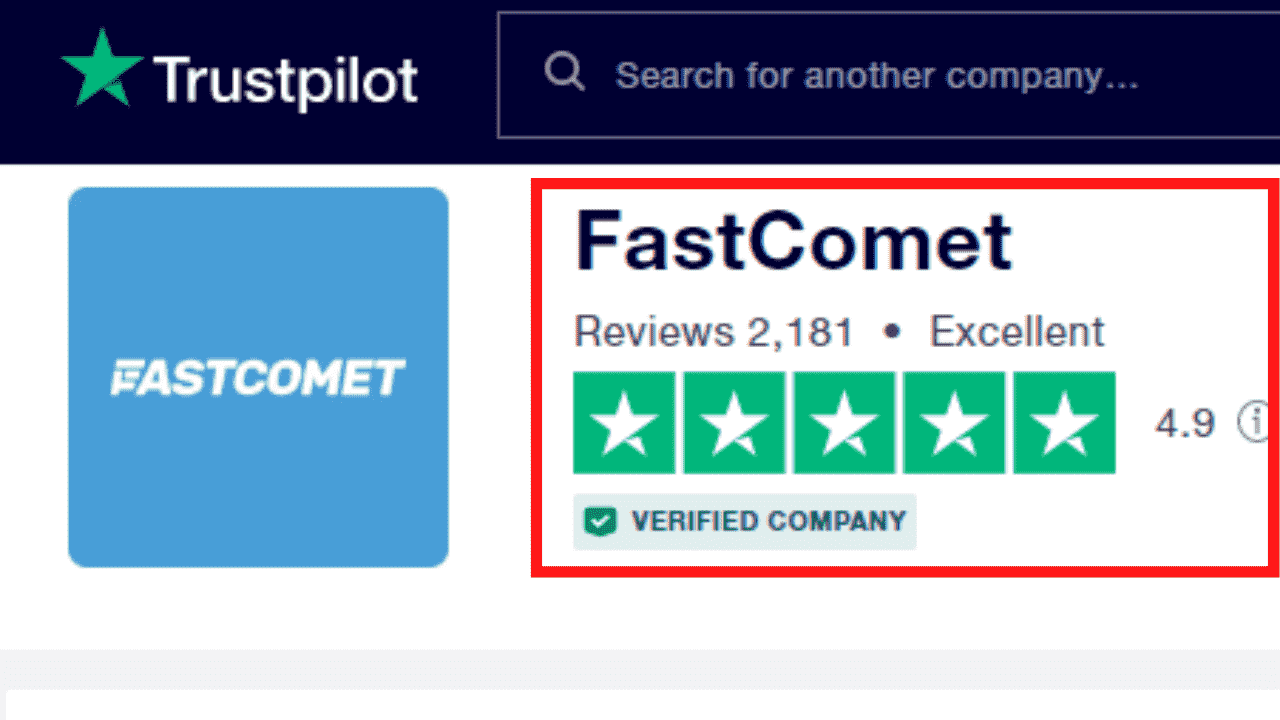 FastComet Customer Rating