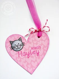 Sunny Studio Stamps Valentine's Day Heart Gift Tag (using Stitched Heart Dies, Sweet Script & Sending My Love Stamps)