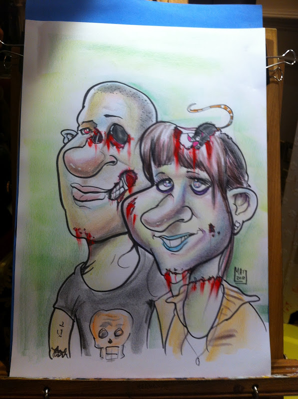 Living Dead caricature - Dublin Tattoo convention title=