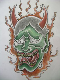 Japanese Tattoo With Image Japanese Mask Tattoos Especially Japanese Hannya Mask Tattoo Design 6