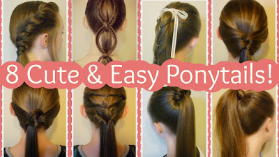 8 quick and easy ponytail ideas for summer! Hair tutorials.