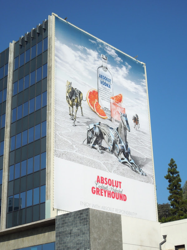Giant Absolut Greyhound Vodka billboard