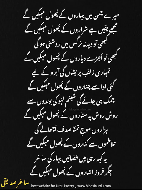 Saghar Siddiqui Poetry - Ghazals