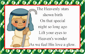 The Heavenly stars  shown birth On that special  night so long ago Lift your eyes to  Heaven's wonder As we feel His love a glow.