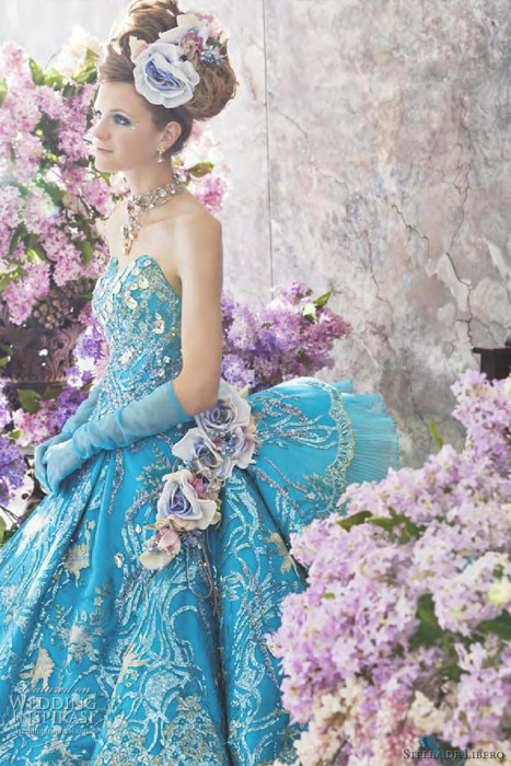Amazing Stella de Libero Turquoise Wedding Dresses.