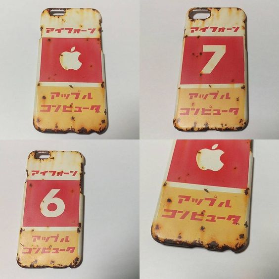 レトロな看板風iphoneケース 昭和のアイフォーン I ミライノシテン