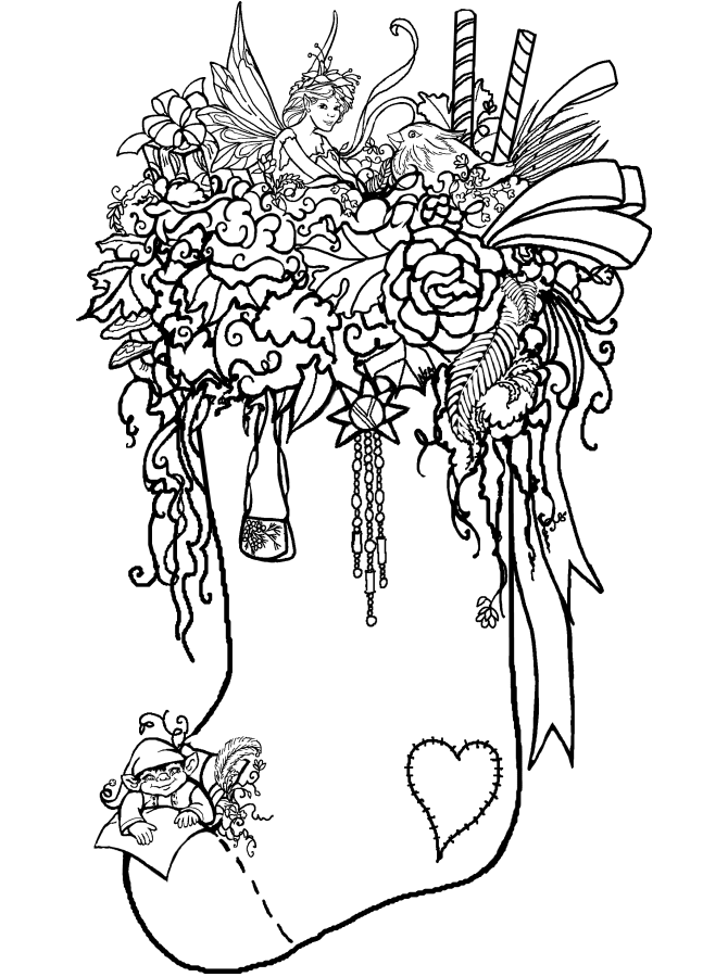 Christmas Stockings Coloring Pages