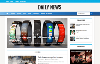 Daily News- Blogger news templates free download