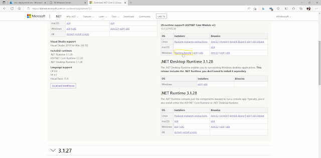 .net core hosting bundle