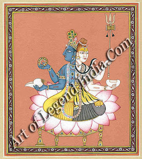  Hari-Hara: composite image of Half Vishnu and Shiva