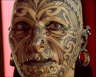 ,indian tattoos face,front tattoo,style indian face,style tattoos