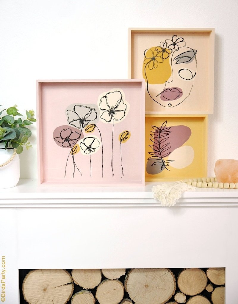 Easy Diy Modern Wall Art Acrylic Paintings Party Ideas Party Printables Blog