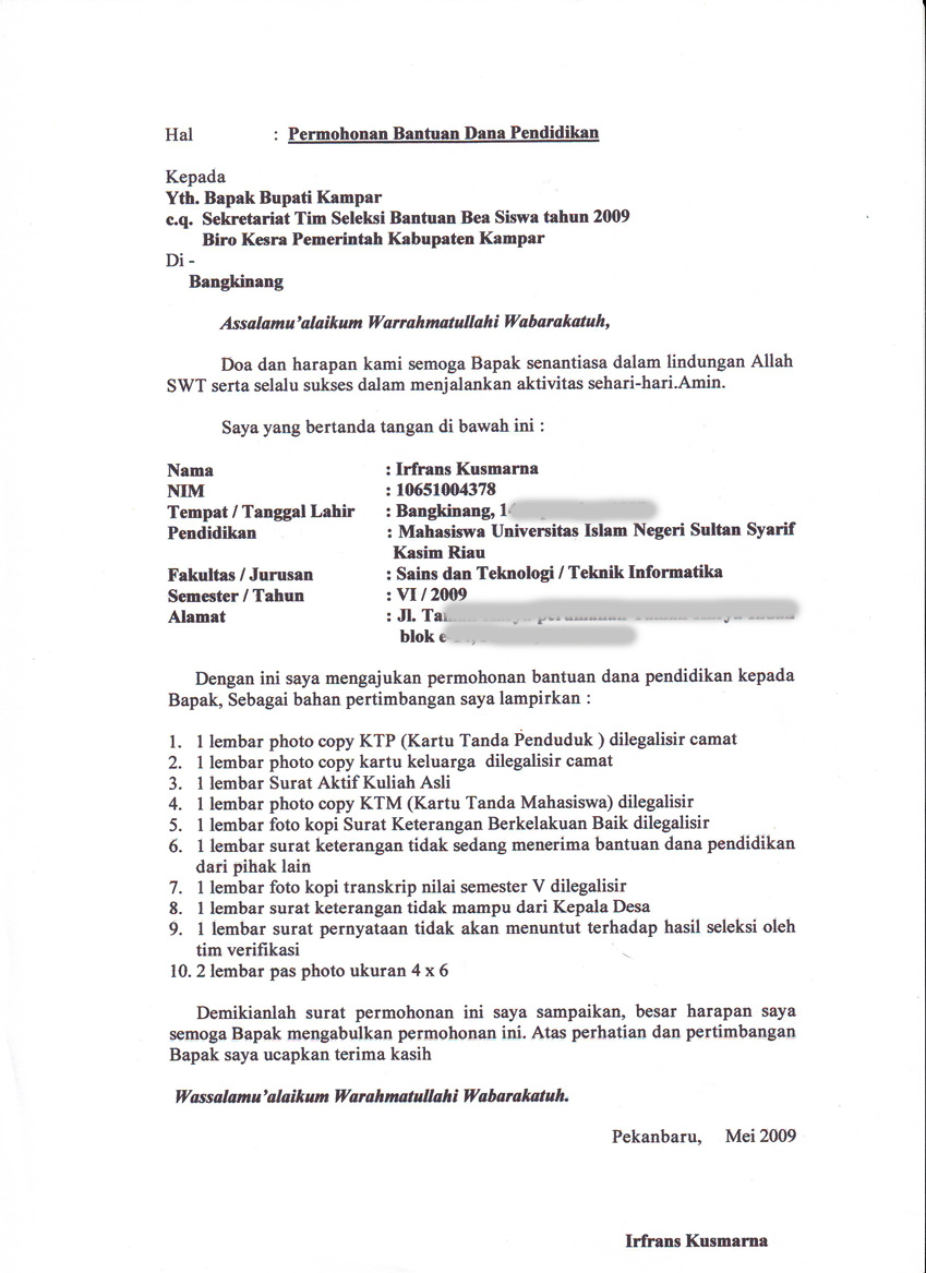 10 Surat Lamaran Kerja Doc - ben jobs