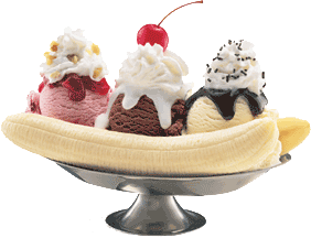 banana split sundae