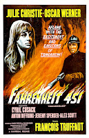 FAHRENHEIT 451. Cartel One Sheet: 69 x 104 cms. Estados Unidos. Basado en el diseño de Guy Gérard Noël. FAHRENHEIT 451. Fahrenheit 451. 1966. Reino Unido. Dirección: François Truffaut. Reparto: Julie Christie, Oskar Werner, Cyril Cusack, Anton Diffring, Jeremy Spenser, Ann Bell, Alex Scott, Bee Duffell, Caroline Hunt, Anna Palk.